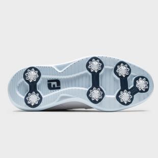 Men's Traditions Blucher Spiked Golf Shoe - White/Light Blue FOOTJOY