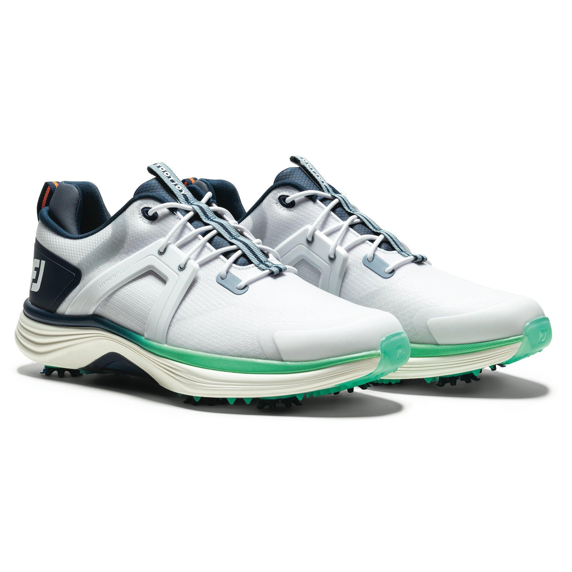 Men's Hyperflex Spiked Golf Shoe - White/Green/Navy