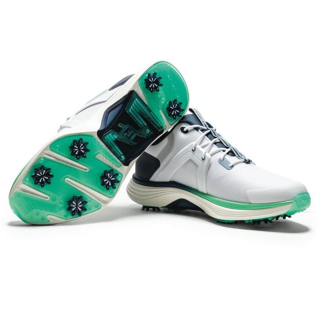 Men's Hyperflex Spiked Golf Shoe - White/Green/Navy | FOOTJOY