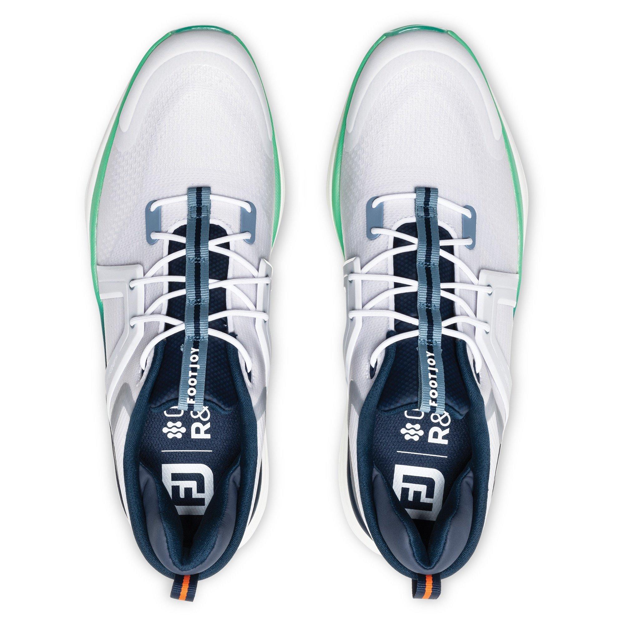 Men's Hyperflex Spiked Golf Shoe - White/Green/Navy