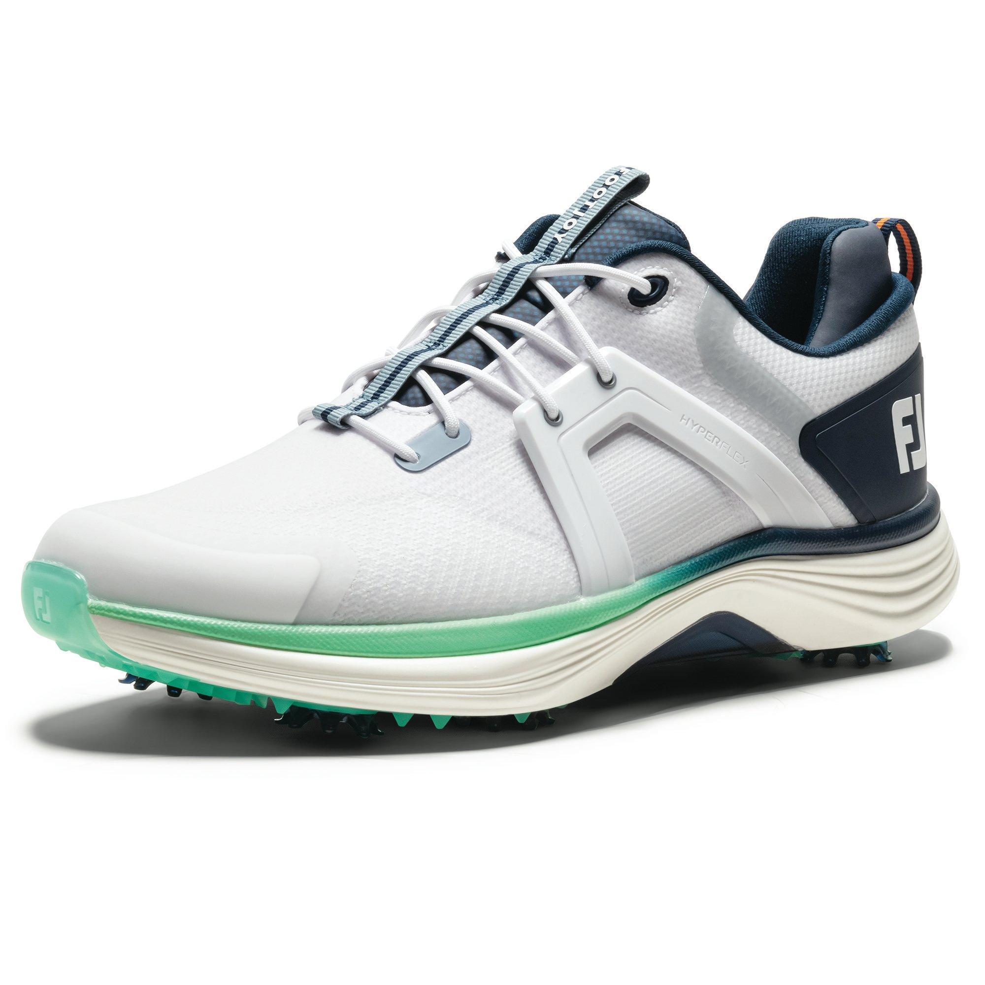 Men's Hyperflex Spiked Golf Shoe - White/Green/Navy