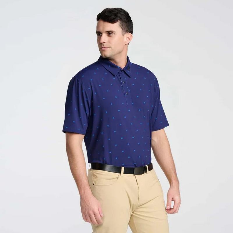 Men's Athletic Fit Tour Succulent Short Sleeve Polo