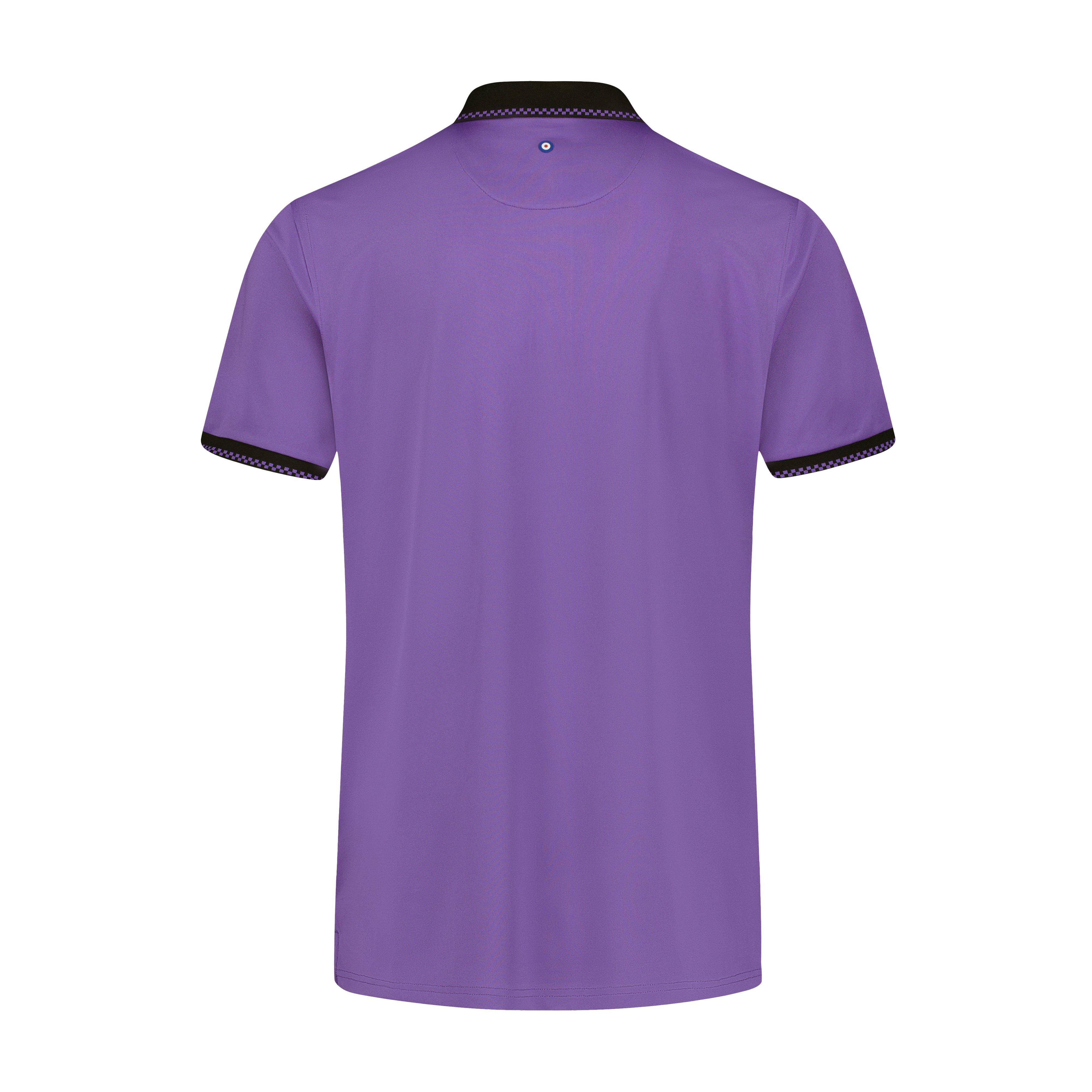 Men's Contrast Collar Pique Short Sleeve Polo