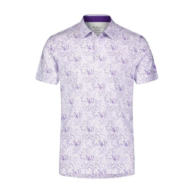 Men's AOP Block Letter Short Sleeve Polo BEN SHERMAN