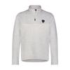 Men's Cable Knit Effect Mix Media Long Sleeve Pullover