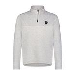 Men's Cable Knit Effect Mix Media Long Sleeve Pullover