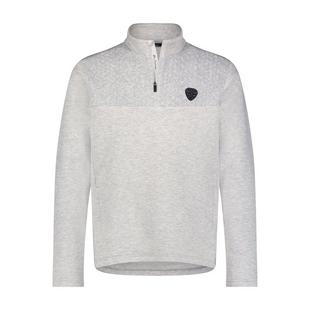 Men's Cable Knit Effect Mix Media Long Sleeve Pullover BEN SHERMAN