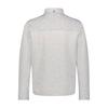 Men's Cable Knit Effect Mix Media Long Sleeve Pullover