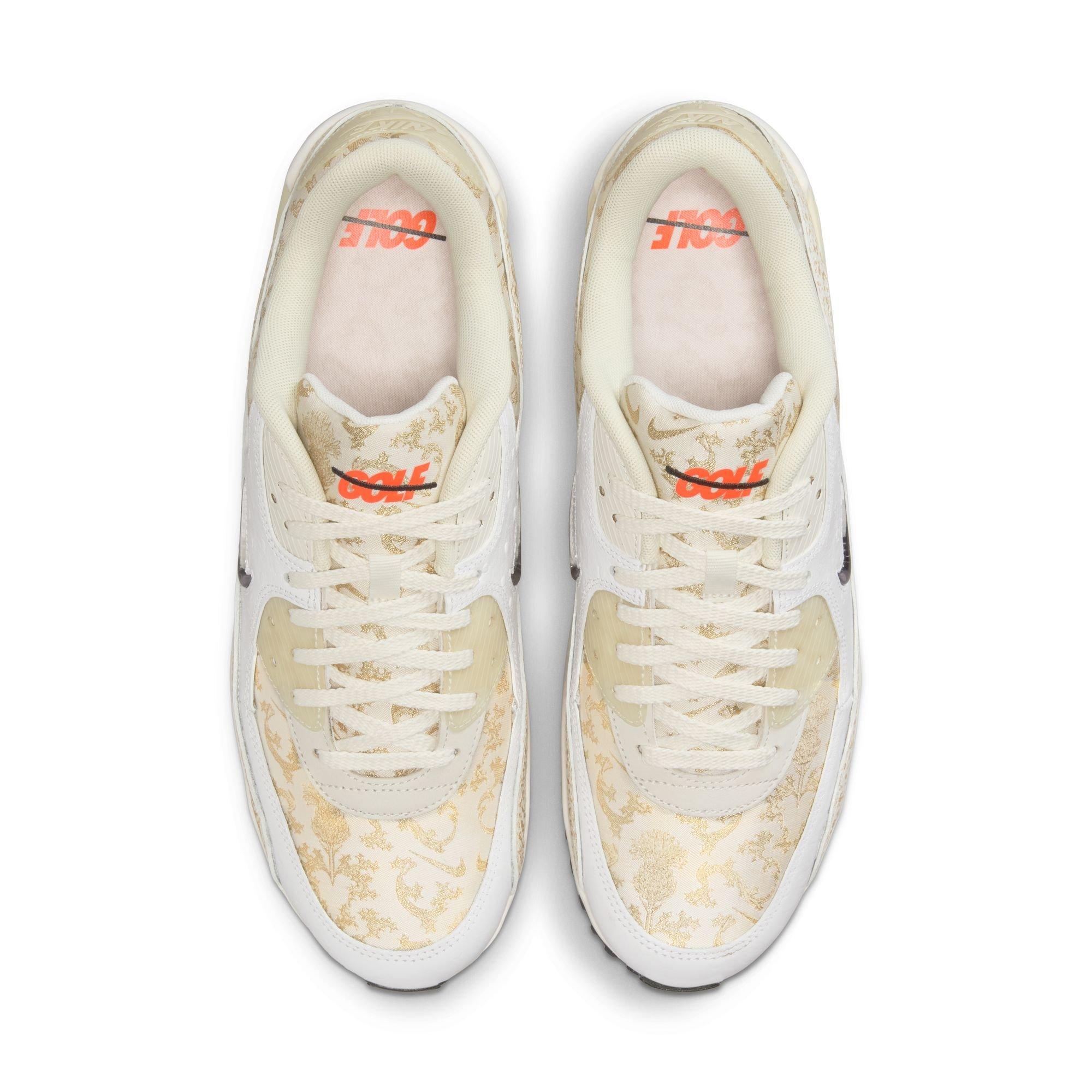 Air Max 90 G The Open NRG Spikeless Golf Shoe - White/Gold/Black