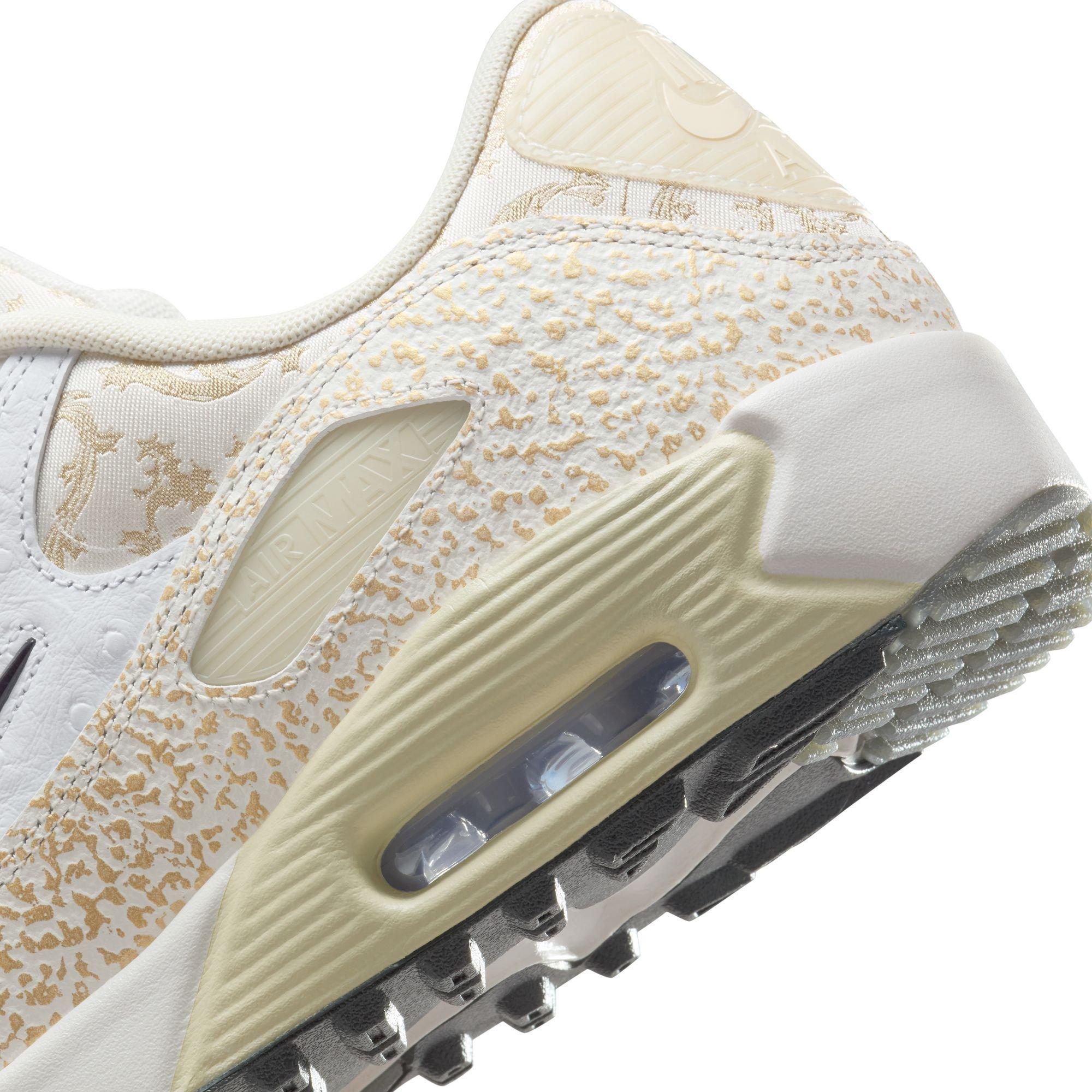 Air Max 90 G The Open NRG Spikeless Golf Shoe - White/Gold/Black