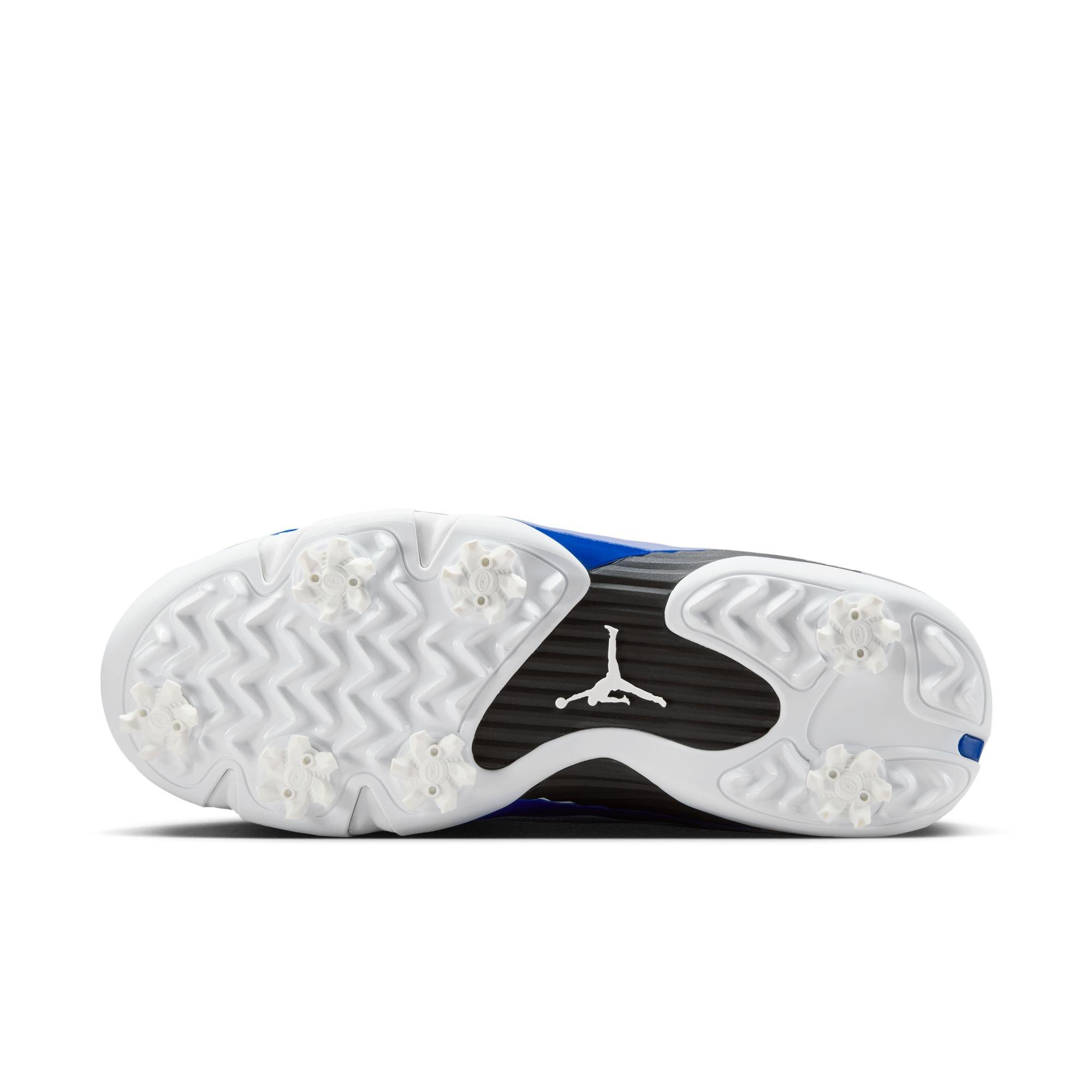 Air Jordan 14 G Spiked Golf Shoe - White/Black/Blue