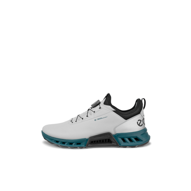 シューズ(男性用) Ecco Biom C4 Boa System Golf shoes 26 Men's BIOM C4 BOA Spikeless Golf Shoe - Grey/Teal | ECCO | Golf