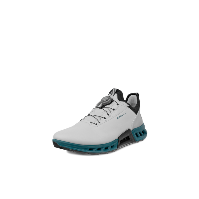 Men's BIOM C4 BOA Spikeless Golf Shoe - Grey/Teal | ECCO | Golf