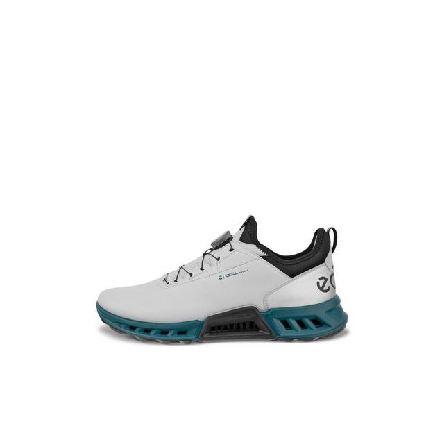 Men's BIOM C4 BOA Spikeless Golf Shoe - Grey/Teal | ECCO | Golf