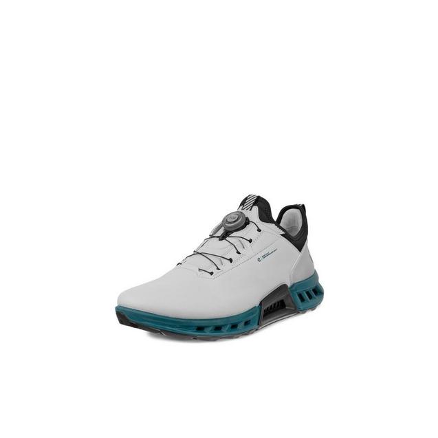 Men's BIOM C4 BOA Spikeless Golf Shoe - Grey/Teal | ECCO | Golf