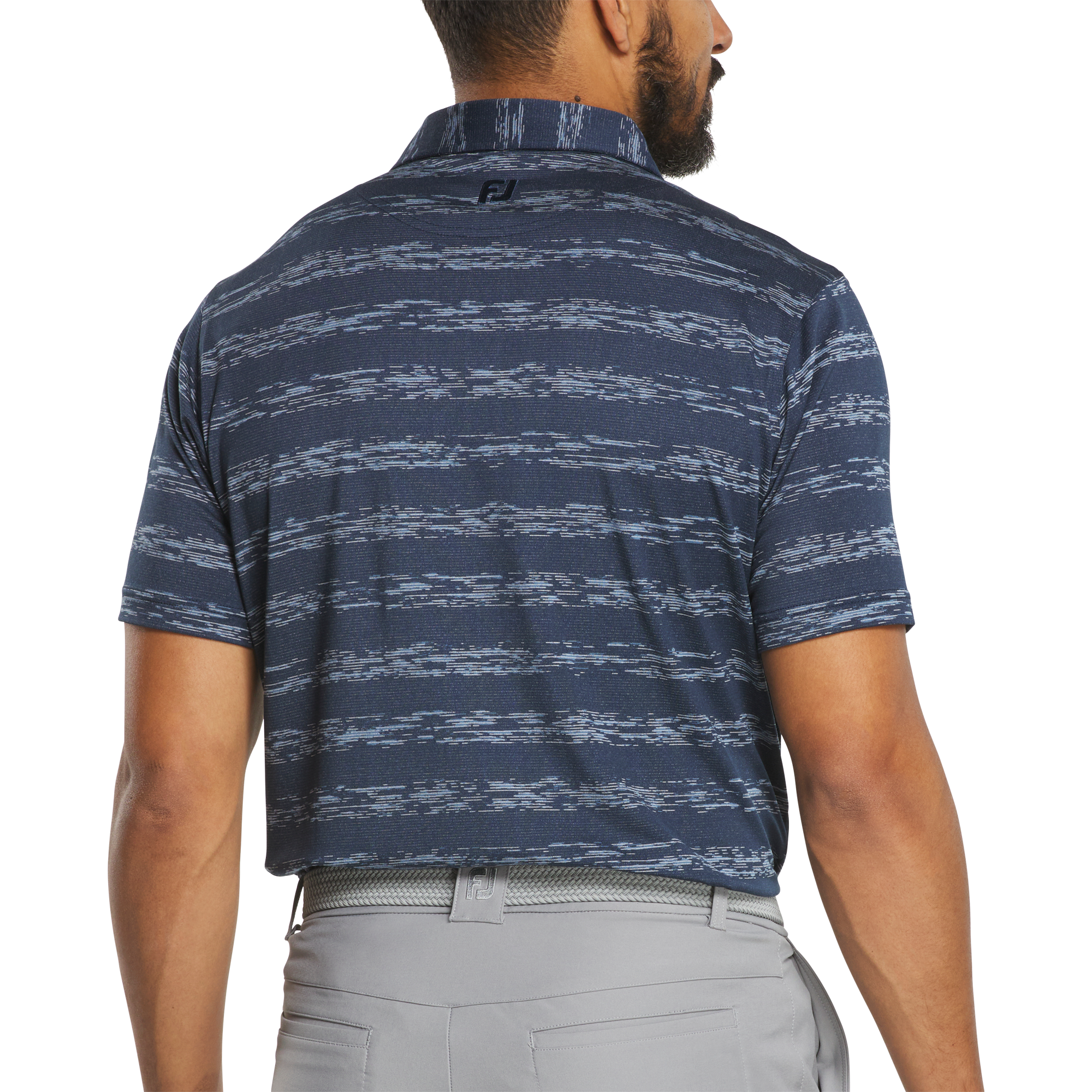 Men's Ikat Stripe Lisle Short Sleeve Polo