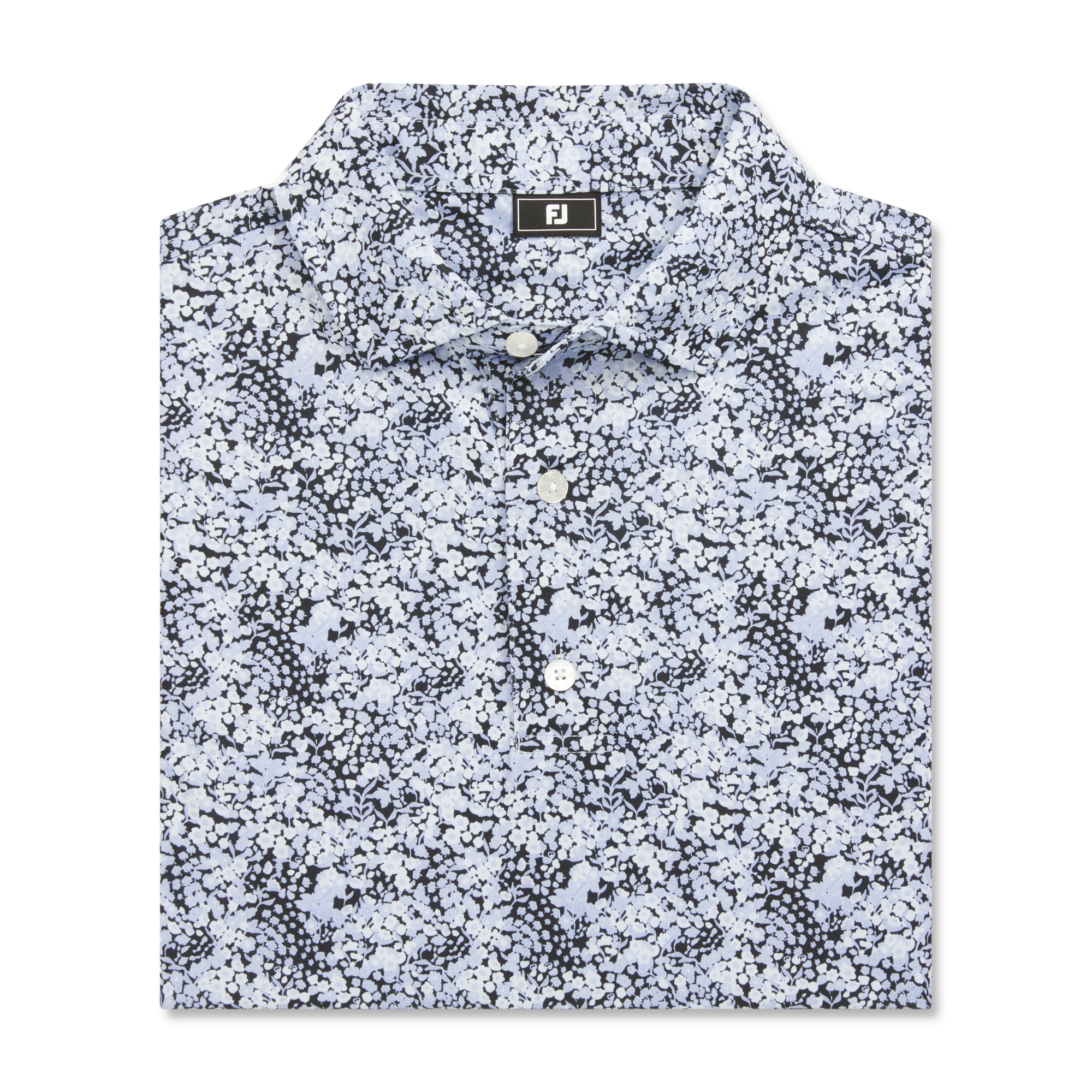 Men's Garden Print Lisle Short Sleeve Polo