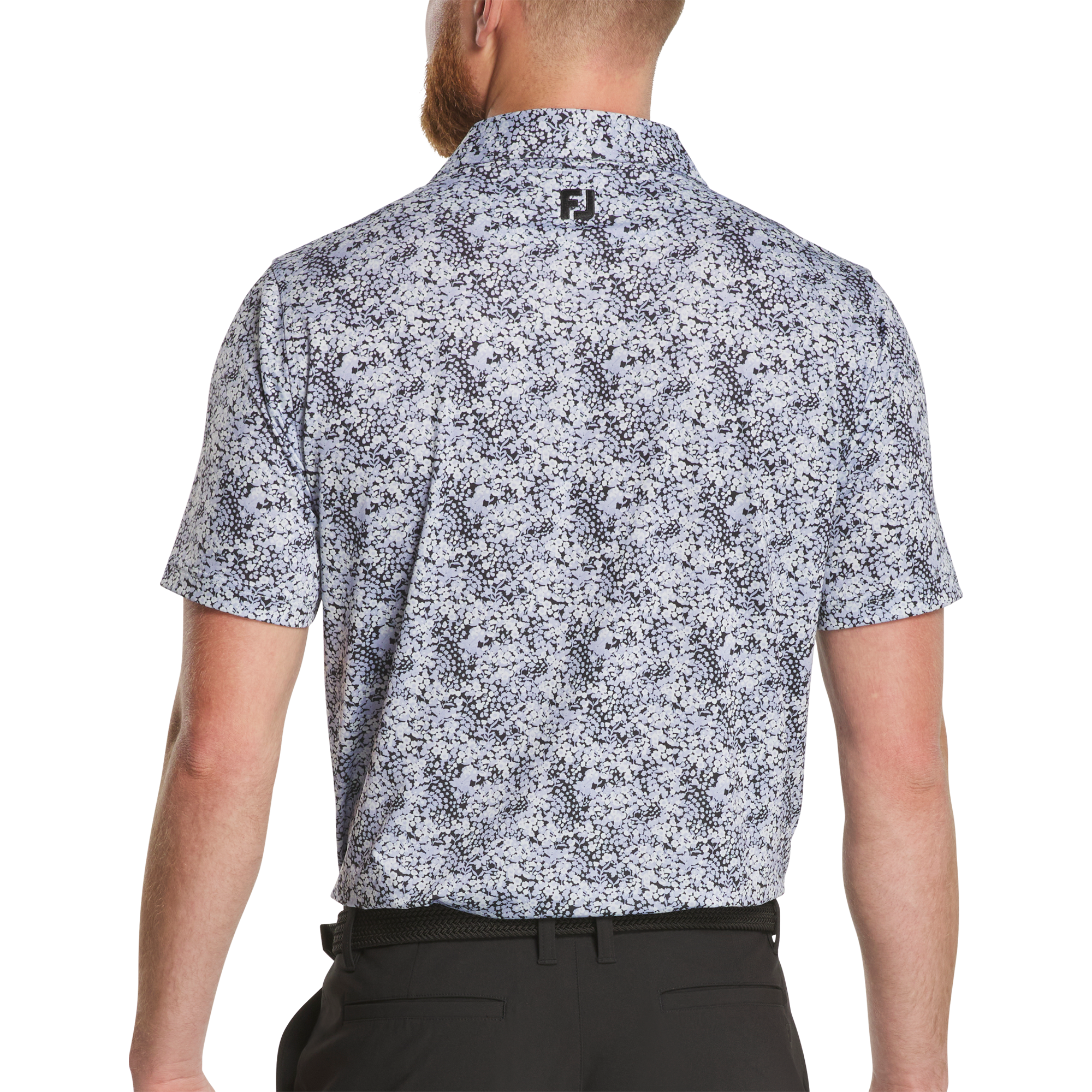 Men's Garden Print Lisle Short Sleeve Polo