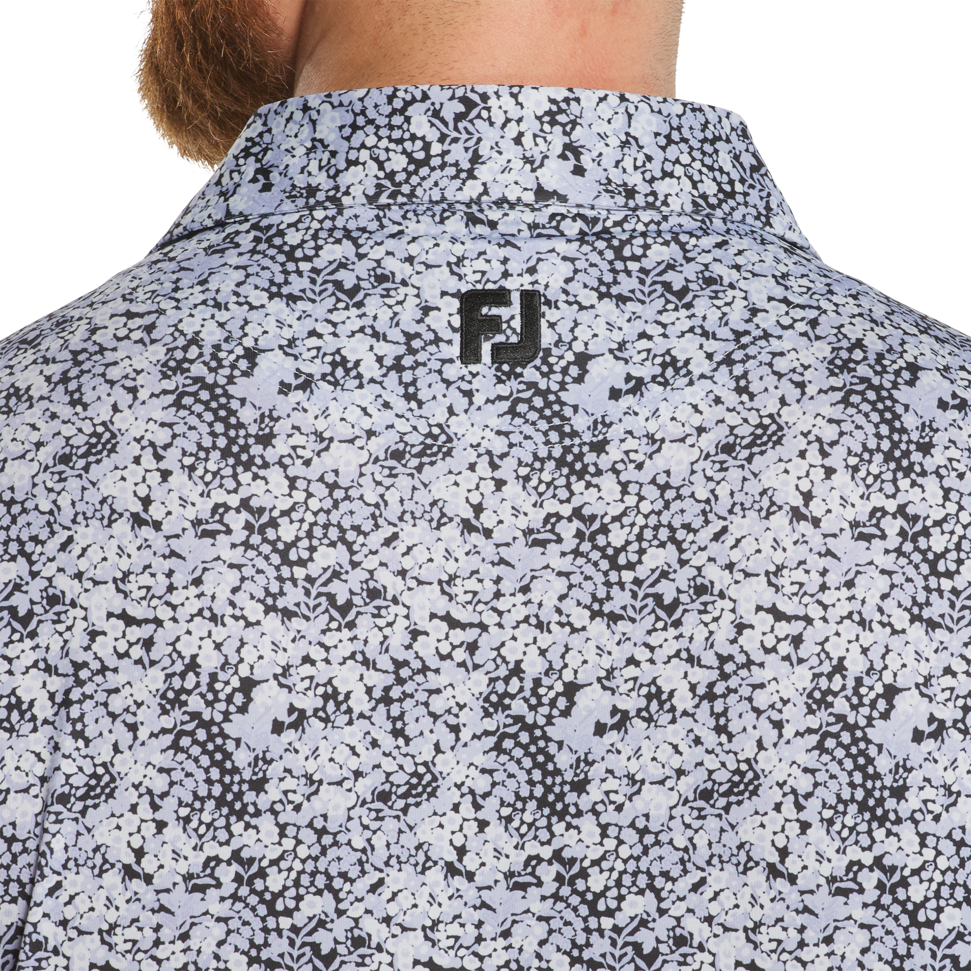 Men's Garden Print Lisle Short Sleeve Polo