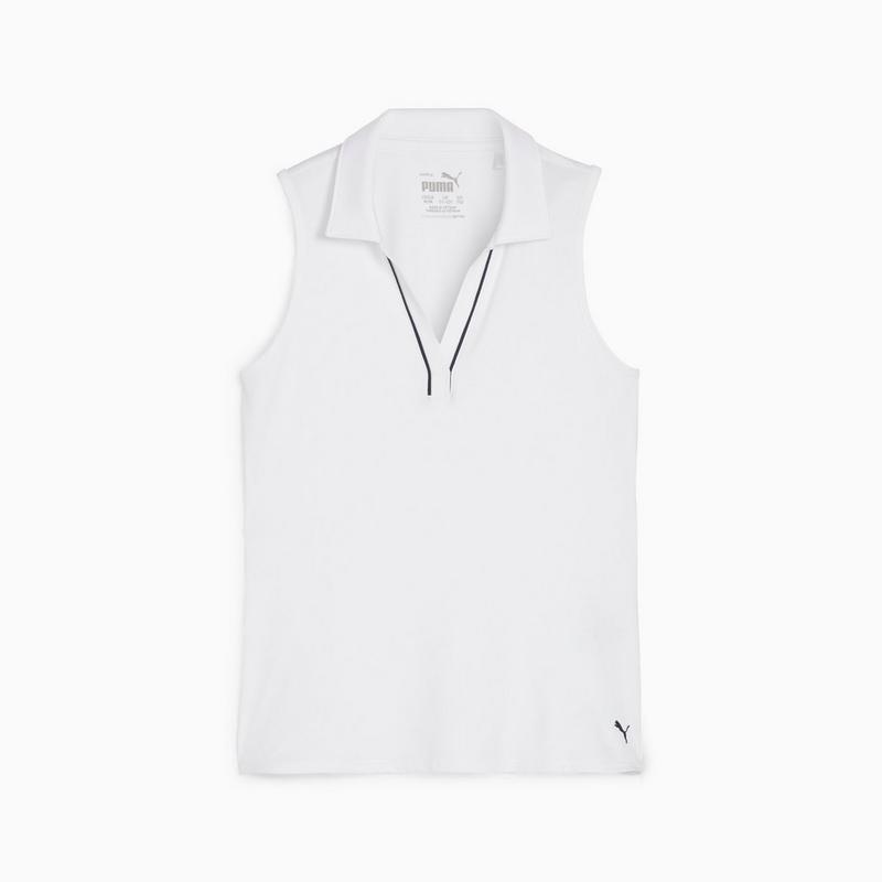 Girl's Cloudspun Piped Sleeveless Polo
