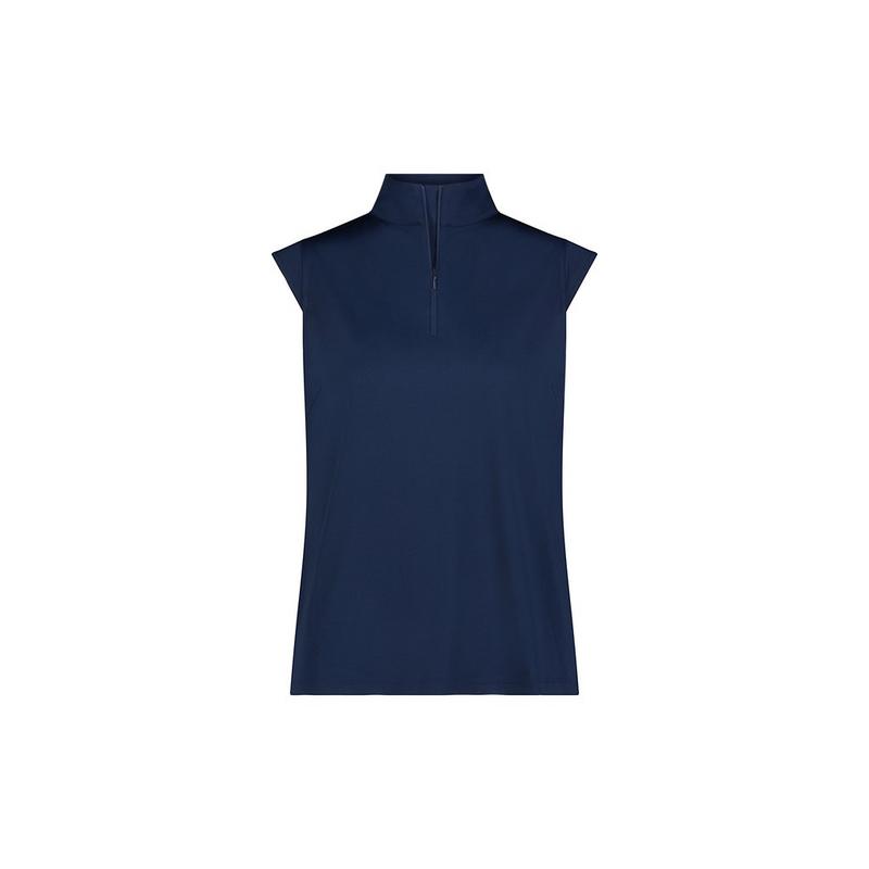 Women's Kyle Zip Front Mock Neck Sleeveless Top
