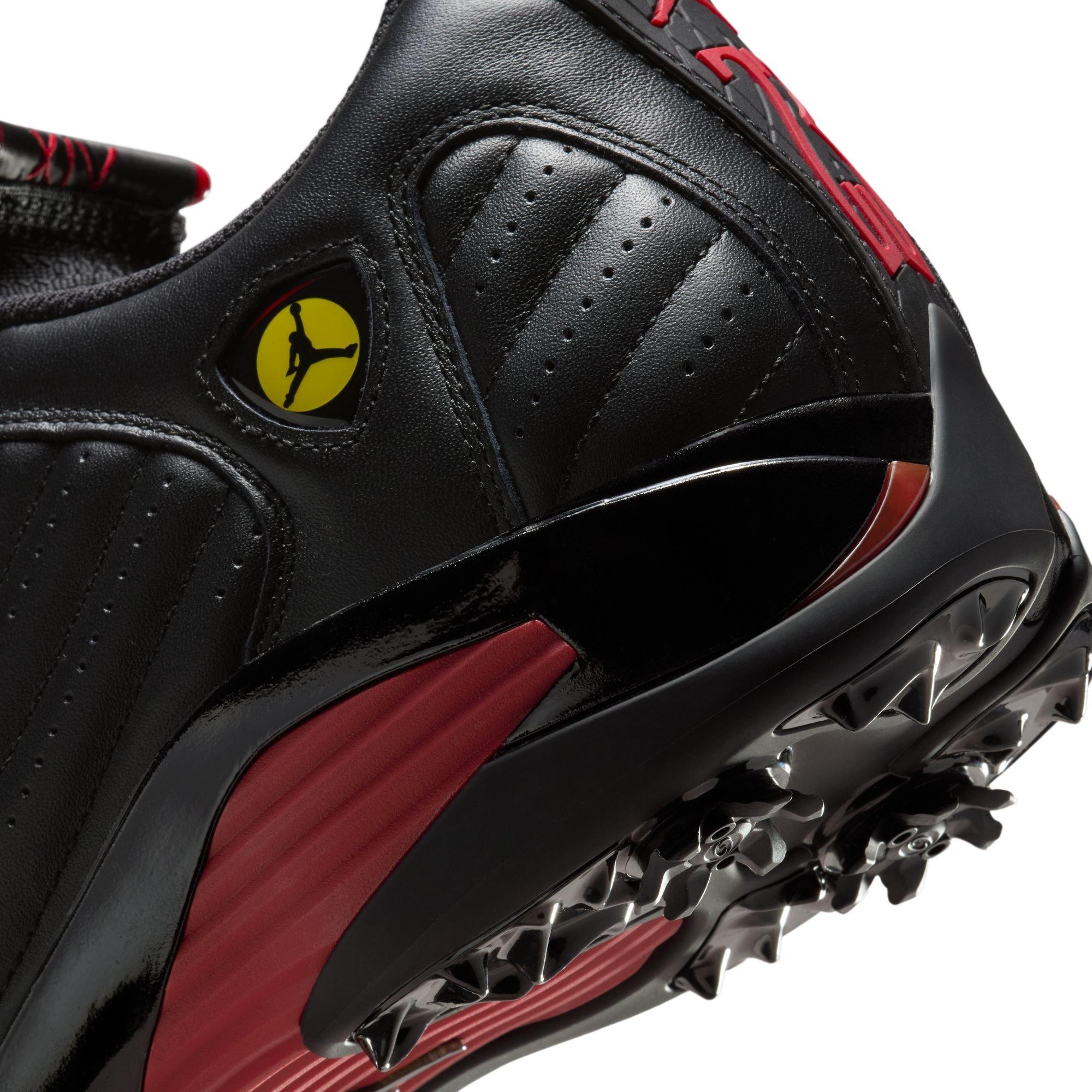 Air Jordan 14 G Spiked Golf Shoe - Black/Red
