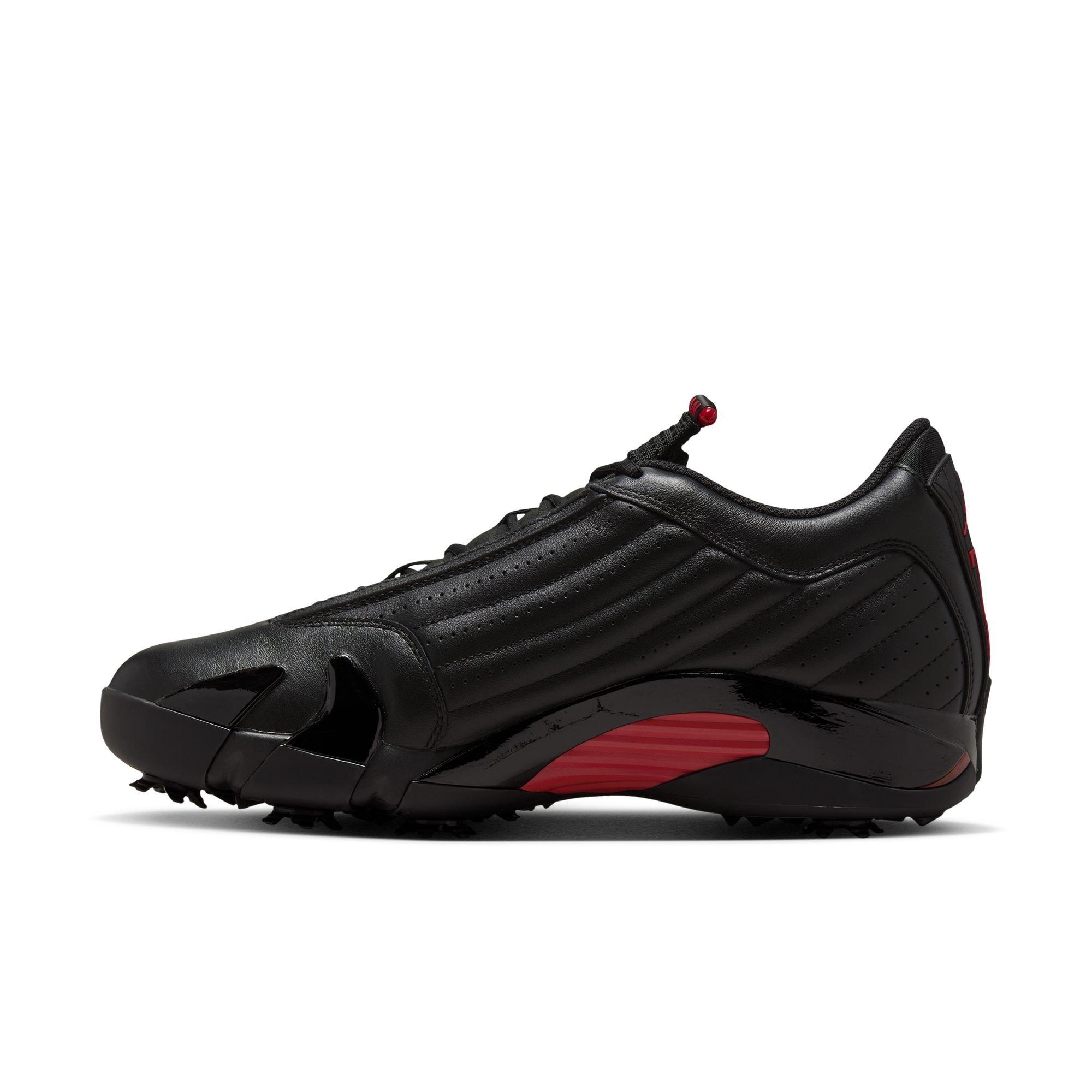Air Jordan 14 G Spiked Golf Shoe - Black/Red