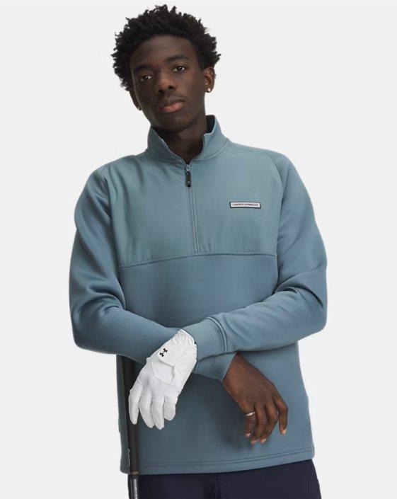 Under Armour | Men's Drive Pro Hybrid 1/2 Zip Sweater | in Blueblack, Size Xl