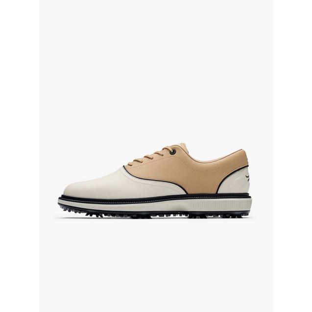 Prior Generation - Men's Pioneer Cypress Spiked Golf Shoe - Tan SUN DAY RED