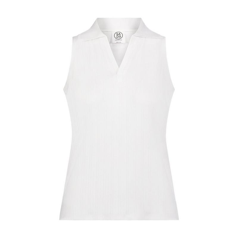 Women's Pointelle Sleeveless Polo