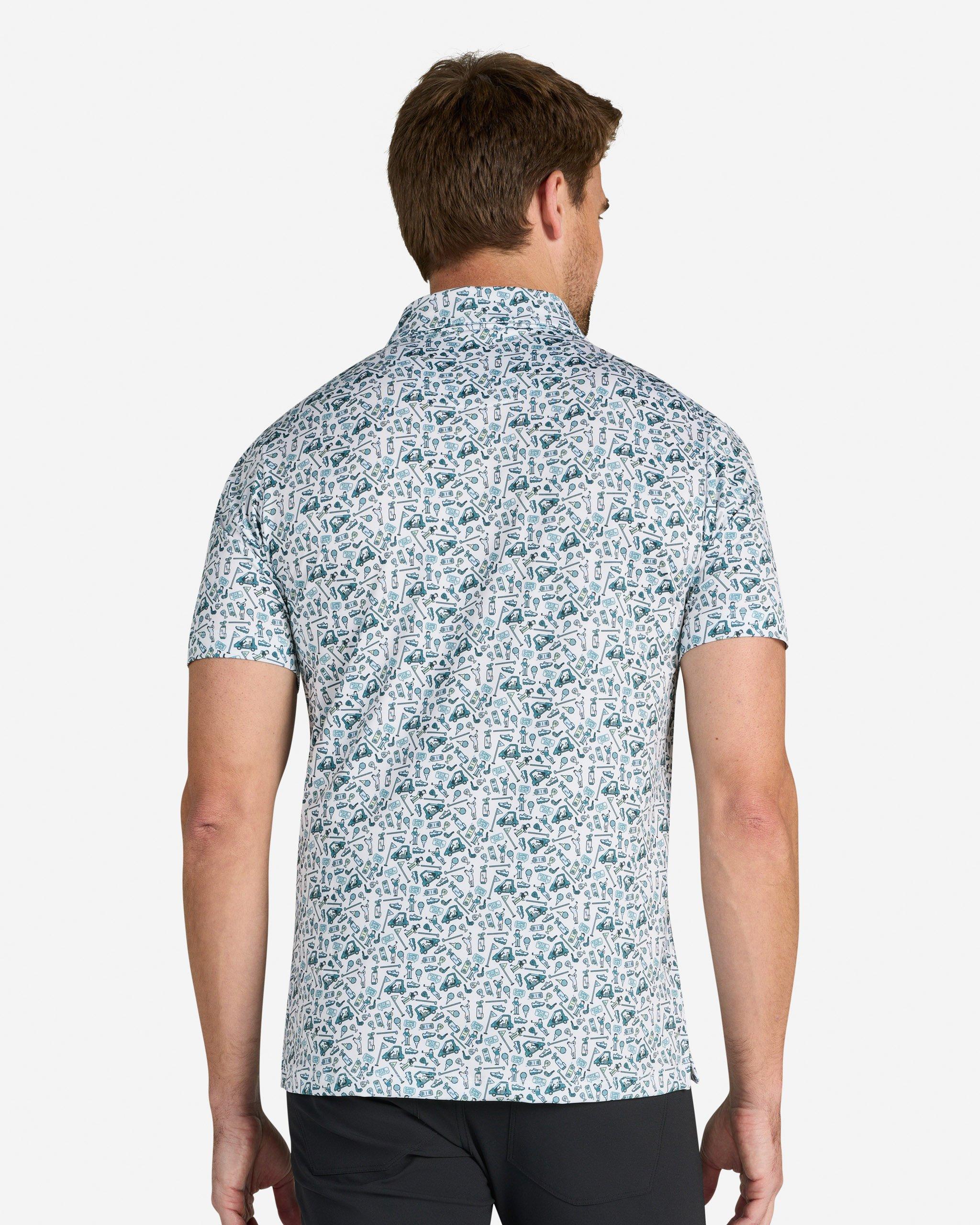 Men's Pixelated Pars Short Sleeve Polo