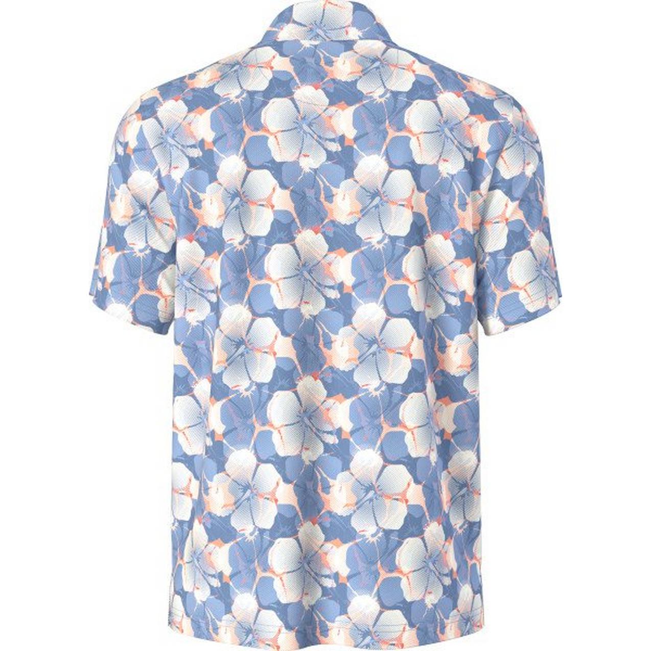 Men's Hibiscus Print Short Sleeve Polo