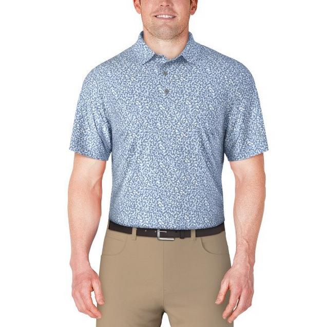 Men's Micro Geo Print Short Sleeve Polo | PGA TOUR | Shirts