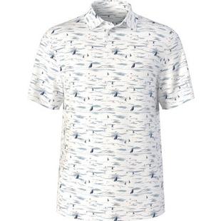 Men's Nautical Print Short Sleeve Polo PGA TOUR