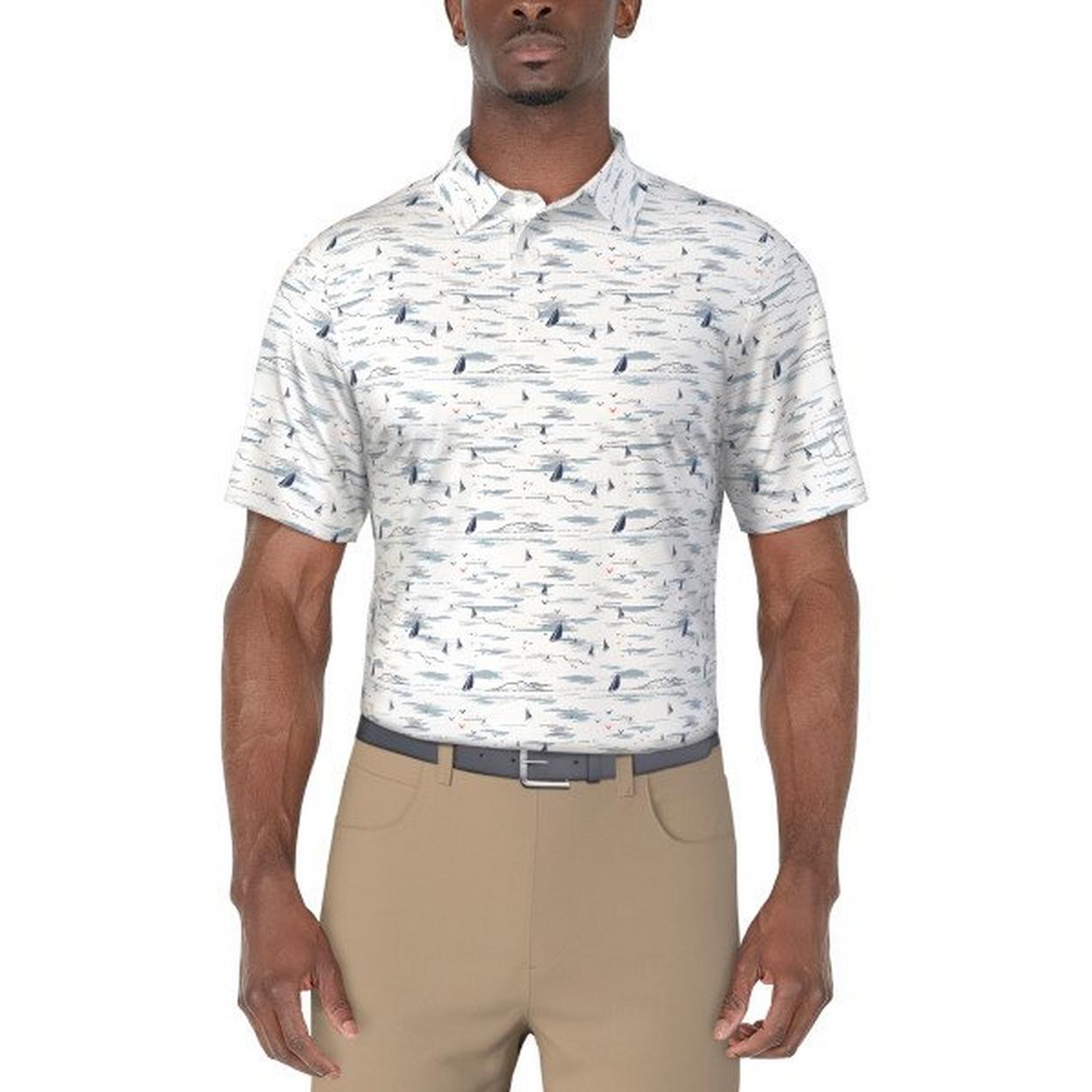 Men's Nautical Print Short Sleeve Polo