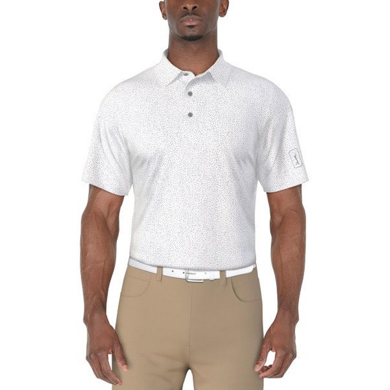 Men's Confetti Print Short Sleeve Polo