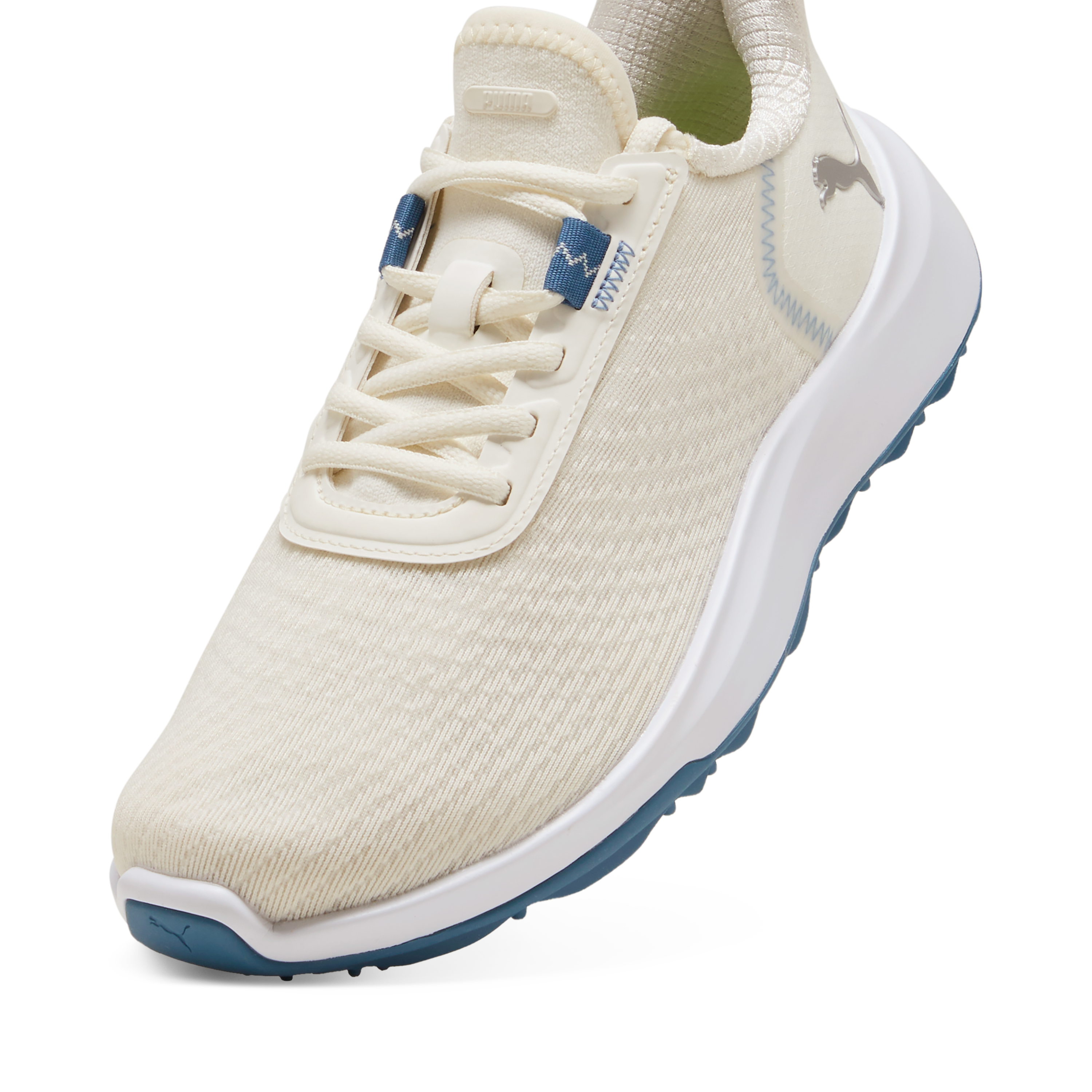 Women's Fusion Crush Sport Spikeless Golf Shoe - Off-White/Blue