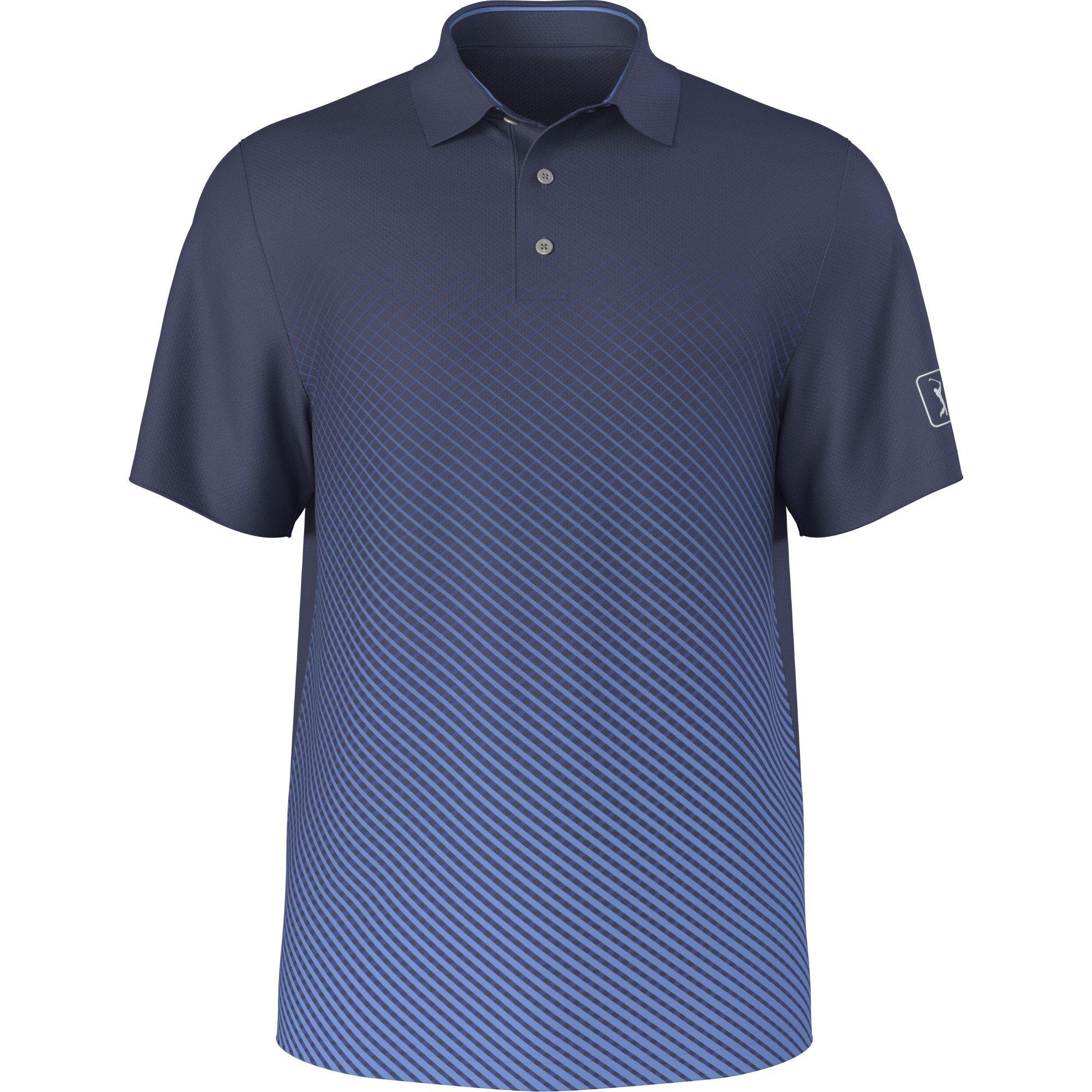 Men's Ombre Plaid Roadmap Short Sleeve Polo