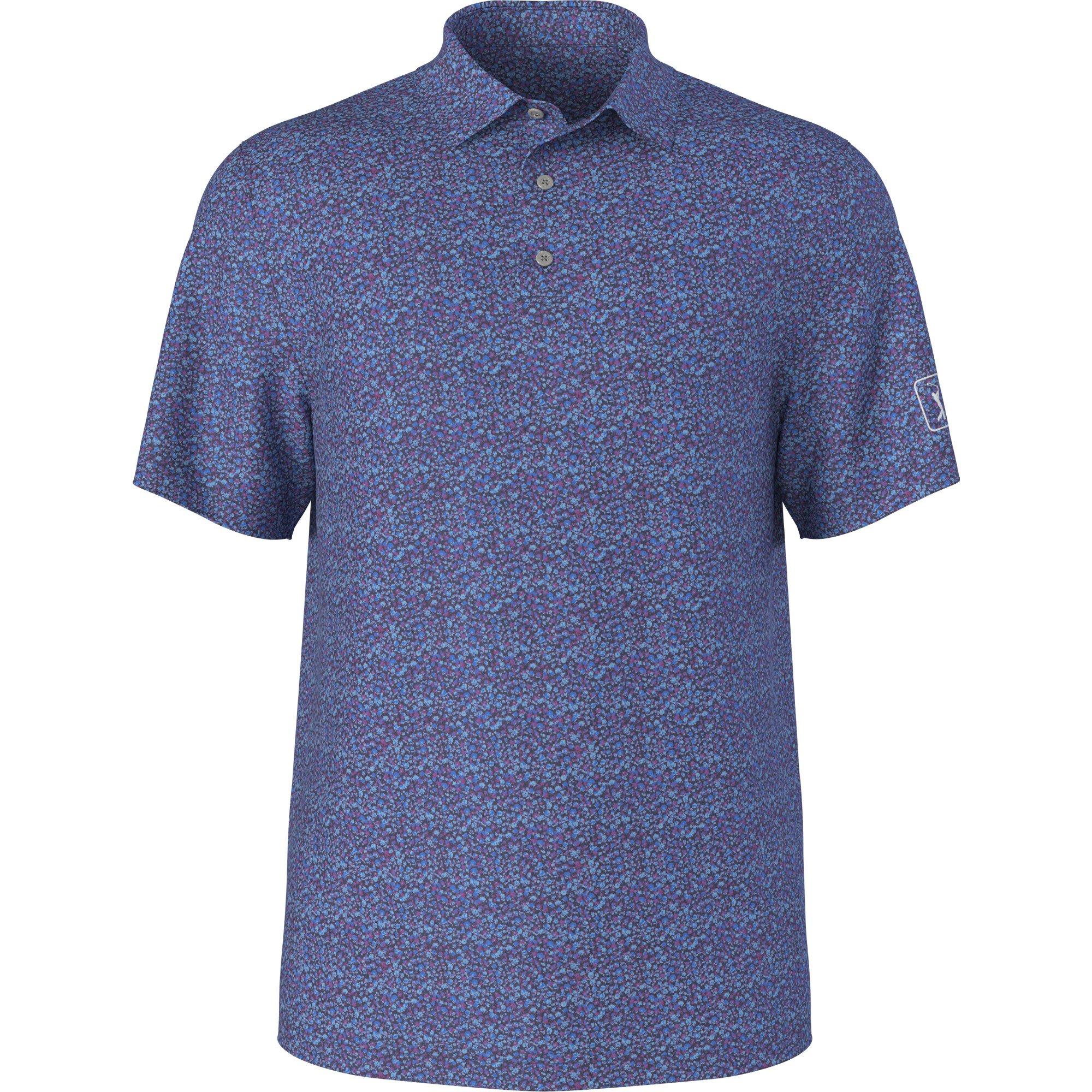 Men's All Over Micro Floral Short Sleeve Polo