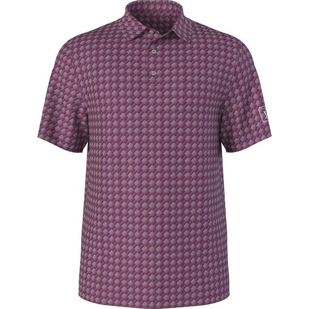Men's All Over Motion Geometrical Short Sleeve Polo PGA TOUR