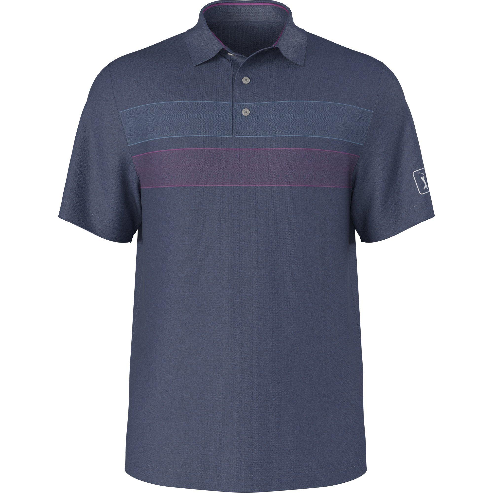 Men's Motion Chest Stripe Short Sleeve Polo