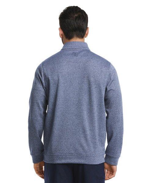 Men's Mini Argyle Quilted Knit 1/4 Zip Sweater