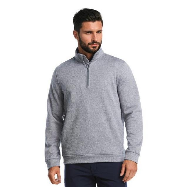 Men's Mini Argyle Quilted Knit 1/4 Zip Sweater | PGA TOUR