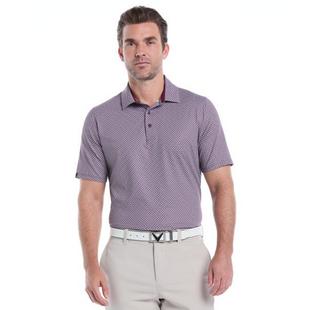 Men's Textured Chev Print Short Sleeve Polo CALLAWAY