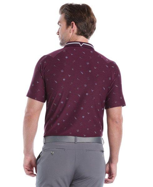Men's Memento Print Short Sleeve Polo
