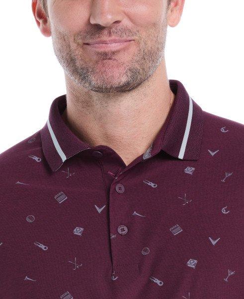 Men's Memento Print Short Sleeve Polo
