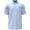 LTBLUE | Men's Prospin Gingham Print Short Sleeve Polo