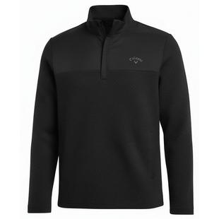Men's Textured 1/4 Zip Covered Placket Longsleeve Sweater CALLAWAY