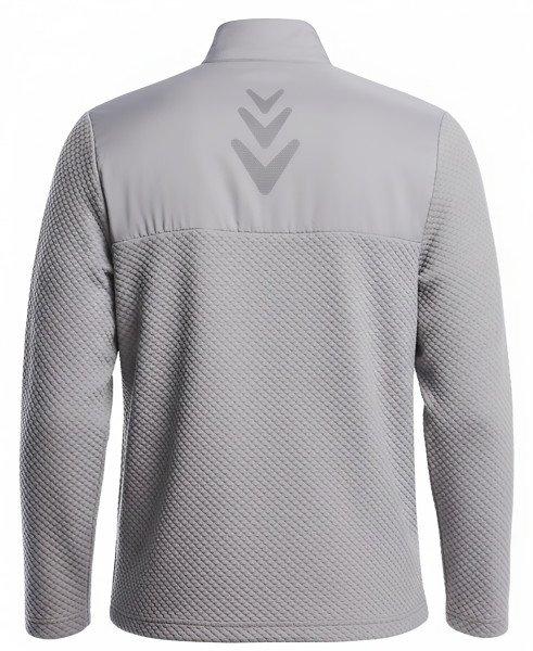 Men's Textured 1/4 Zip Covered Placket Longsleeve Sweater