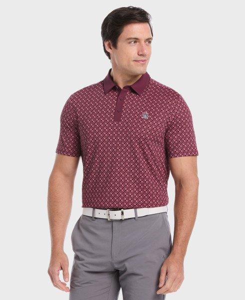Men's Pete's Check Print Block Short Sleeve Polo